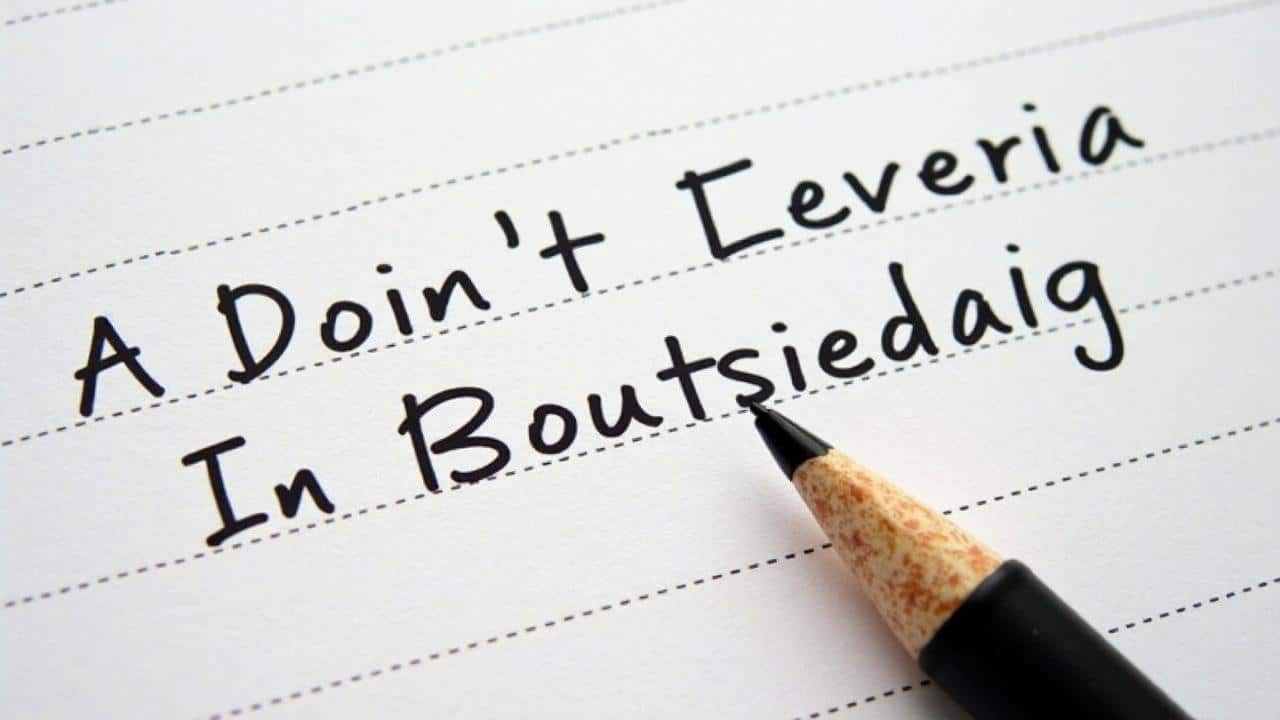 Mano escribiendo "hero" en un cuaderno, junto a un libro abierto y un vaso con bebida sobre una mesa blanca.